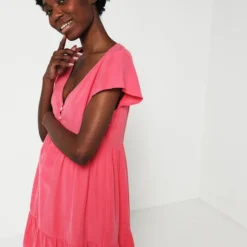 Robe Col V Only - Corail