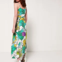 Robe Longue Imprimée - Vert 7 Robe Longue Imprimée - Vert -Promos Sublisca Magasin 001011963 001 V4 T4