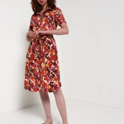 Robe Chemise Avec Ceinture À Nouer - Ecru 6 Robe Chemise Avec Ceinture À Nouer - Ecru -Promos Sublisca Magasin 001011966 001 V3 T4