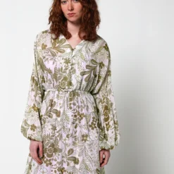 ESPRIT Robe Courte En Voile Imprimé - Lilas