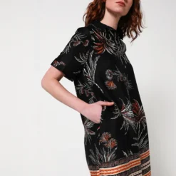 Robe Légère Et Fluide Imprimée - Noir -Promos Sublisca Magasin 001011994 001 V2 T4