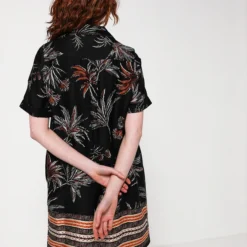 Robe Légère Et Fluide Imprimée - Noir -Promos Sublisca Magasin 001011994 001 V4 T4