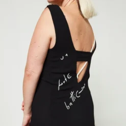 Robe Bimatière Détails Contrastés - Noir -Promos Sublisca Magasin 001012040 001 V3 T4