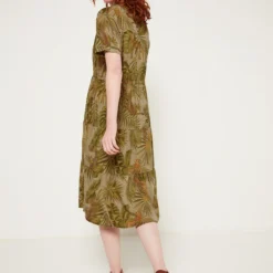 Desigual Robe 100% Lyocell Imprimé Jungle - Marron -Promos Sublisca Magasin 001012046 001 V4 T4