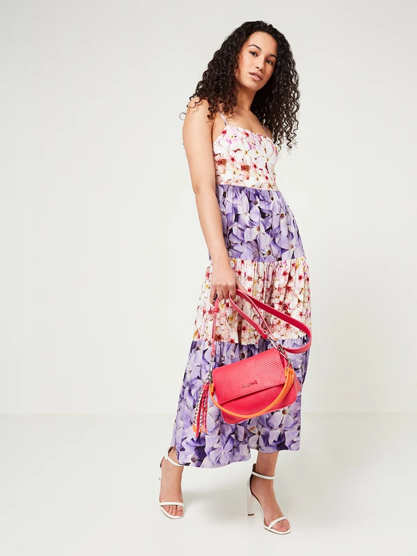 Desigual Robe À Bretelles Imprimée Fleurs - Violet 3 Desigual Robe À Bretelles Imprimée Fleurs - Violet – Image 3
