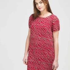 ONE STEP Robe En Voile Imprimé - Rouge