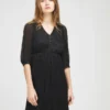 Robe Manches 3/4 Unie - Noir