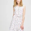 Molly Bracken Robe En Voile Imprimé Pois Fantaisie - Blanc