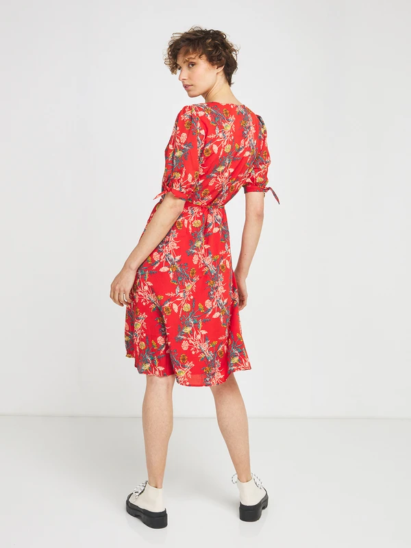 Freeman T. Porter Robe Chemise Imprimée - Rouge 4 Freeman T. Porter Robe Chemise Imprimée - Rouge – Image 4