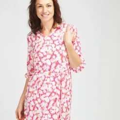 Promos Sublisca Magasin 11 Robe Imprimée Légère - Rose Fuchsia