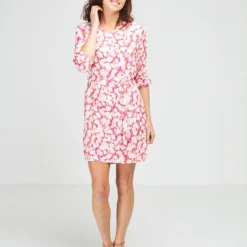 Robe Imprimée Légère - Rose Fuchsia -Promos Sublisca Magasin 001016431 001 V3 T4