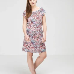 ONE STEP Robe Fluide Imprimée - Ecru -Promos Sublisca Magasin 001016434 001 V3 T4