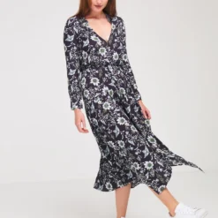 KAPORAL Robe Imprimée Fluide Et Légère - Bleu -Promos Sublisca Magasin 001016485 001 V3 T4