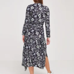 KAPORAL Robe Imprimée Fluide Et Légère - Bleu -Promos Sublisca Magasin 001016485 001 V4 T4