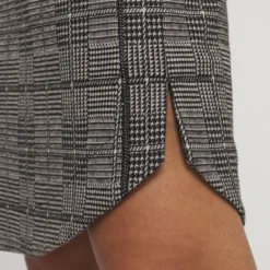 Robe En Jersey Prince De Galles - Noir -Promos Sublisca Magasin 001016489 001 V4 T4