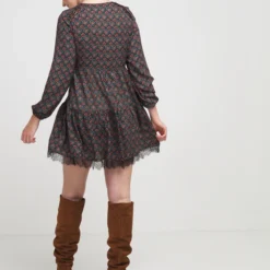 Molly Bracken Robe Imprimée Fluide Et Légère - Bleu -Promos Sublisca Magasin 001016583 001 V2 T4