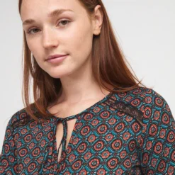 Molly Bracken Robe Imprimée Fluide Et Légère - Bleu -Promos Sublisca Magasin 001016583 001 V4 T4