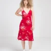 Desigual Robe À Bretelles En Jersey Imprimé - Rouge