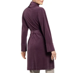 Robe De Chambre Velours Mauve Ceinture Amovible Paris - Violet 4 Robe De Chambre Velours Mauve Ceinture Amovible Paris - Violet -Promos Sublisca Magasin 001021197 001 V2 T4
