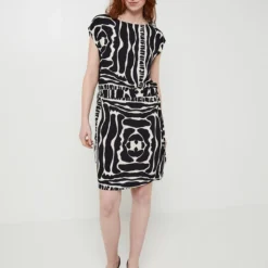 Robe Légère Rayures Zèbre - Ecru -Promos Sublisca Magasin 001021676 001 V3 T4