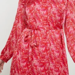 Vila Robe Voile Imprimé Cachemire - Rose Fuchsia -Promos Sublisca Magasin 001021677 001 V4 T4