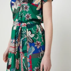 Robe Légère Imprimée Fleurs - Vert -Promos Sublisca Magasin 001021678 001 V4 T4