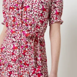 Robe Chemise Imprimée Fleurs - Rose -Promos Sublisca Magasin 001021683 001 V4 T4