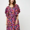 Molly Bracken Robe Fluide Imprimée Fleurs - Violet