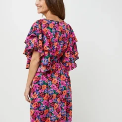 Molly Bracken Robe Fluide Imprimée Fleurs - Violet -Promos Sublisca Magasin 001022107 001 V2 T4