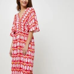 Robe Imprimé Graphique - Rouge -Promos Sublisca Magasin 001022108 001 V3 T4