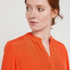 ESPRIT Robe Courte Unie - Orange -Promos Sublisca Magasin 001022853 001 V4 T4