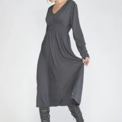 LE TEMPS DES CERISES Robe Droite Chanan - ANTHRACITE