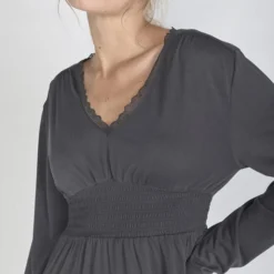 LE TEMPS DES CERISES Robe Droite Chanan - ANTHRACITE -Promos Sublisca Magasin 001023242 001 V3 T4