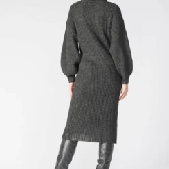 LE TEMPS DES CERISES Robe Pull Marimet - BLACK MELANGE -Promos Sublisca Magasin 001023244 001 V3 T4