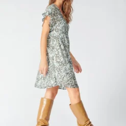 LE TEMPS DES CERISES Robe Droite Elite - BLUE LEO