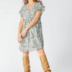 LE TEMPS DES CERISES Robe Droite Elite - BLUE LEO -Promos Sublisca Magasin 001023245 001 V4 T4