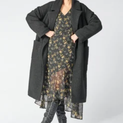 LE TEMPS DES CERISES Robe Longue Droite Chic - BLACK -Promos Sublisca Magasin 001023252 001 V2 T4