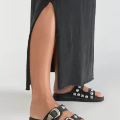 LE TEMPS DES CERISES Robe Longue Droite Poppy - BLACK -Promos Sublisca Magasin 001023254 001 V4 T4