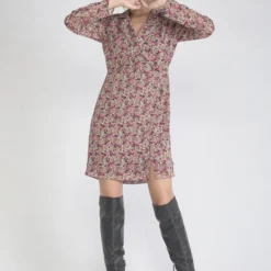 LE TEMPS DES CERISES Robe Droite Habbes - CARMINE -Promos Sublisca Magasin 001023256 001 V4 T4