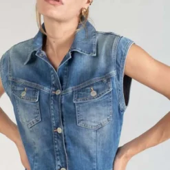 LE TEMPS DES CERISES Robe Droite En Jeans Diderot - BLUE -Promos Sublisca Magasin 001023259 001 V3 T4