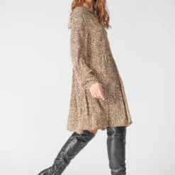 LE TEMPS DES CERISES Robe Droite Elliott - LEOPARD -Promos Sublisca Magasin 001023262 001 V4 T4