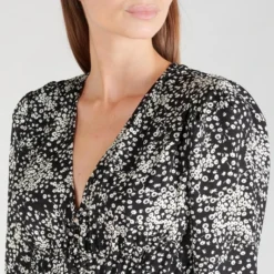 LE TEMPS DES CERISES Robe Droite Edwina - BLACK FLOWER -Promos Sublisca Magasin 001023264 001 V2 T4