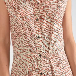 LE TEMPS DES CERISES Robe Longue Droite Cuoco - ORANGE ZEBRA -Promos Sublisca Magasin 001023269 001 V4 T4