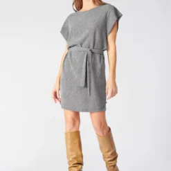 LE TEMPS DES CERISES Robe Droite Hazel - SMOKE