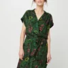 Robe Chemise Imprimé Végétal - Vert