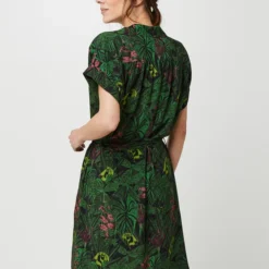 Robe Chemise Imprimé Végétal - Vert -Promos Sublisca Magasin 001024419 001 V2 T4