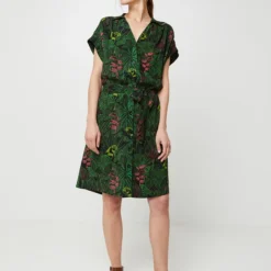 Robe Chemise Imprimé Végétal - Vert -Promos Sublisca Magasin 001024419 001 V3 T4