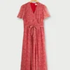 Robe Longue Fleurie - Rouge