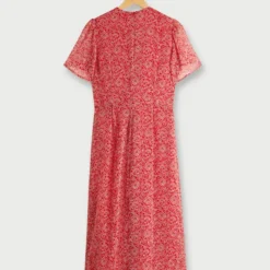 Robe Longue Fleurie - Rouge -Promos Sublisca Magasin 001024525 001 V2 T4