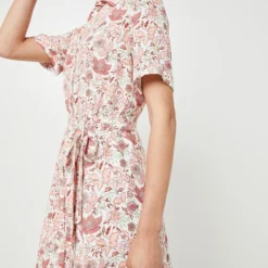 Robe Chemise Imprimée Fleurs - Ecru -Promos Sublisca Magasin 001024699 001 V4 T4